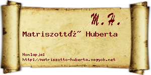 Matriszottó Huberta névjegykártya
